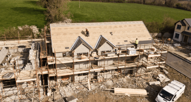 Roofing a house